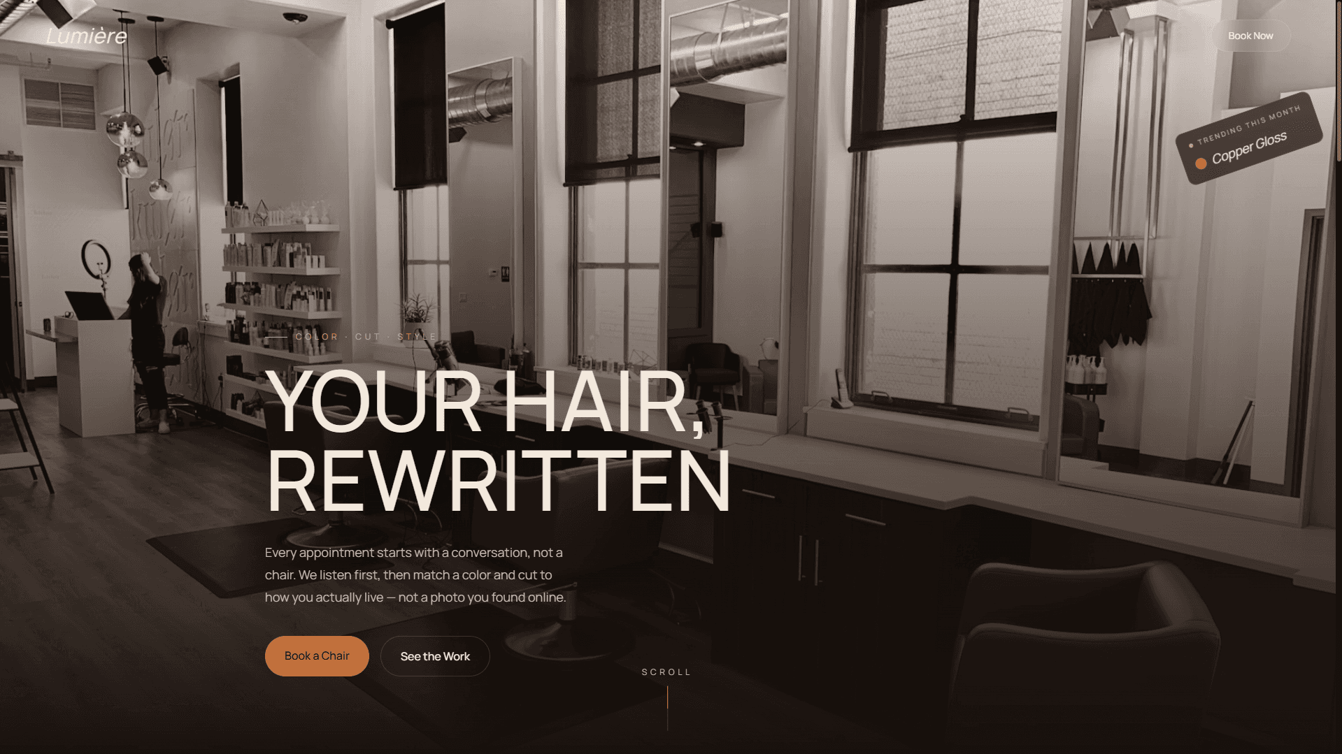 Lumiere website screenshot