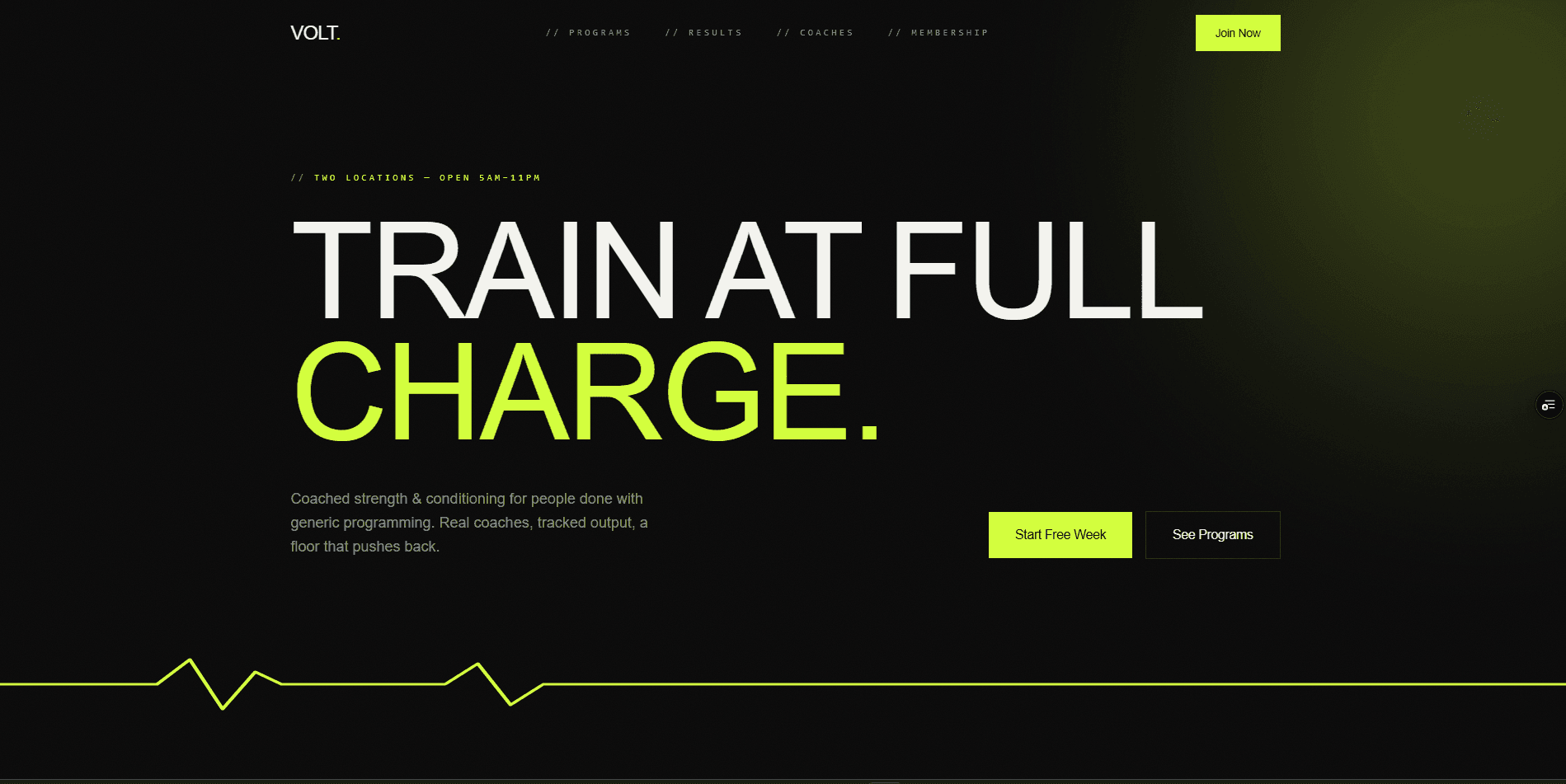 Volt. website screenshot